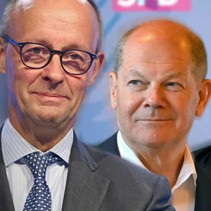 Die Kanzlerkandidaten (v.l.): Friedrich Merz (CDU), Olaf Scholz (SPD), Robert Habeck (Bündnis90/Die Grünen), Alice Weidel (AfD)
