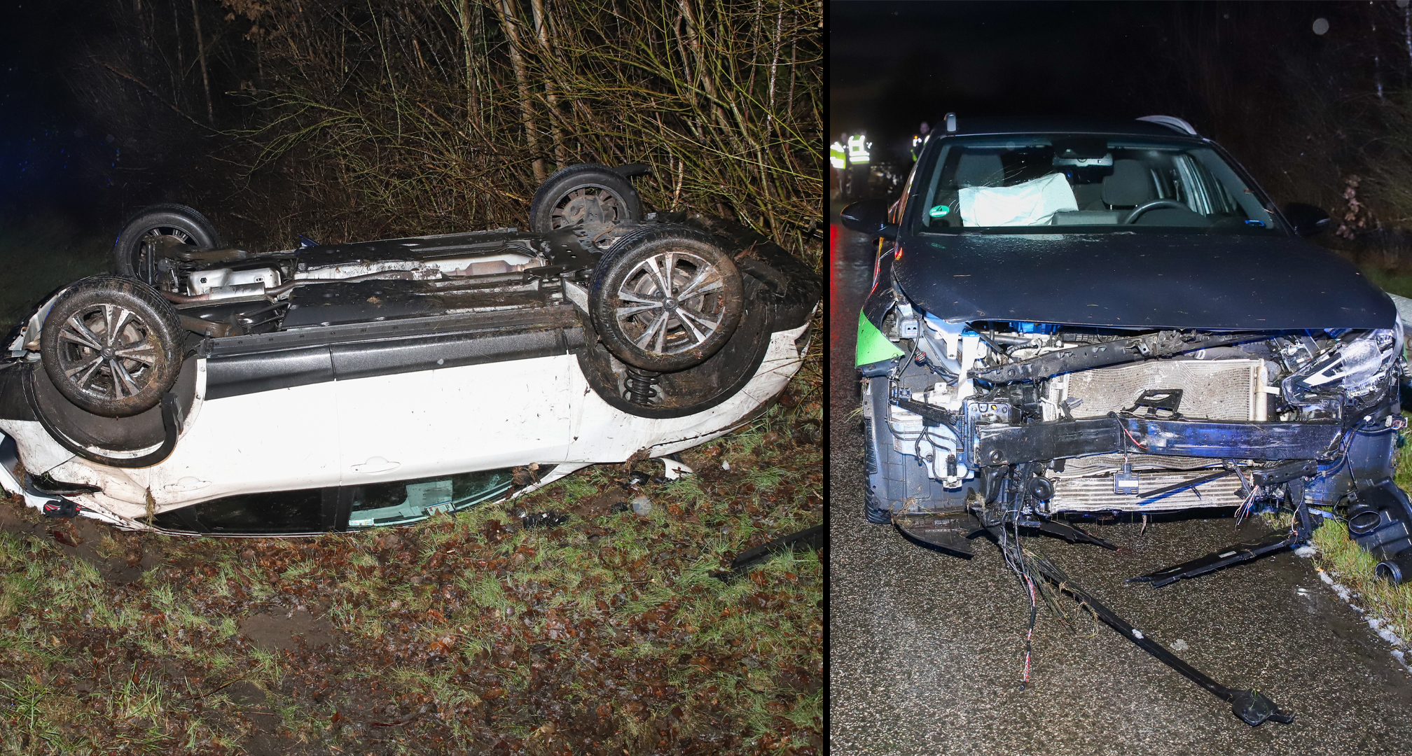 Ein Graupelschauer sorgte für Unfälle auf der A23.