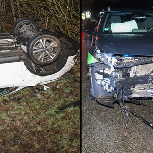 Ein Graupelschauer sorgte für Unfälle auf der A23.