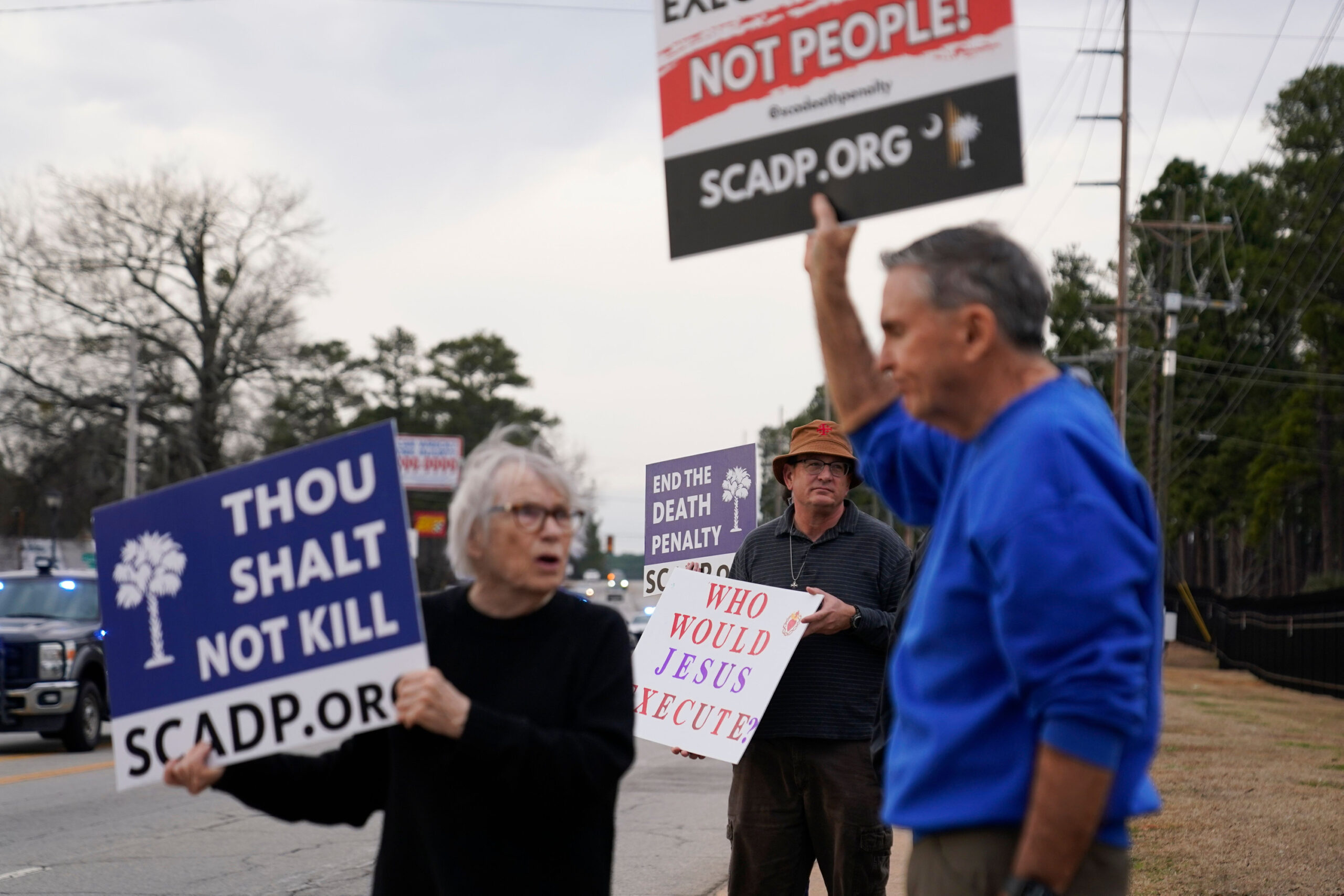 Gegner der Todesstrafe protestieren gegen die Hinrichtung von Marion Bowman im US-Bundesstaat South Carolina.