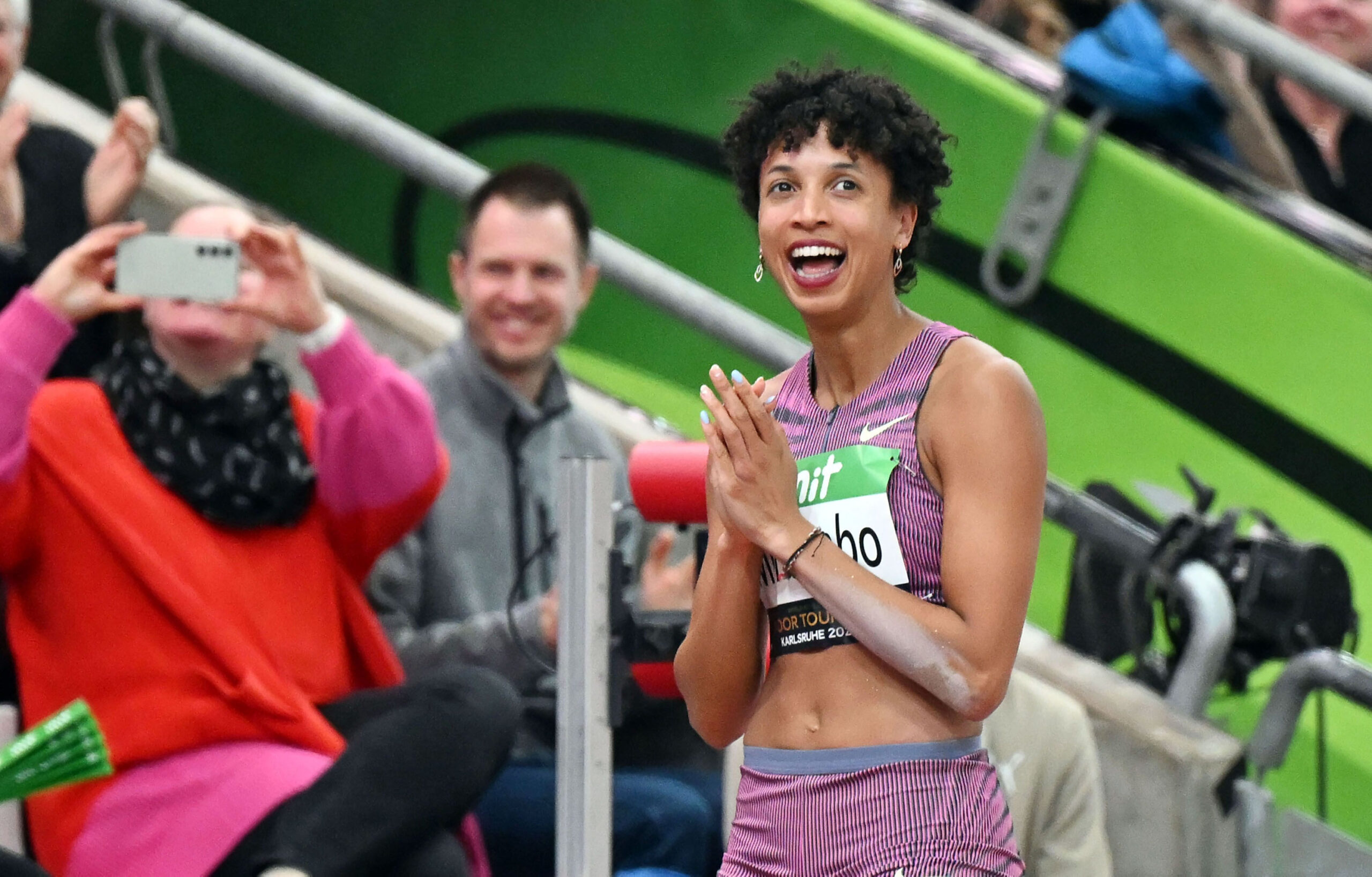 Malaika Mihambo beim Meeting in Karlsruhe