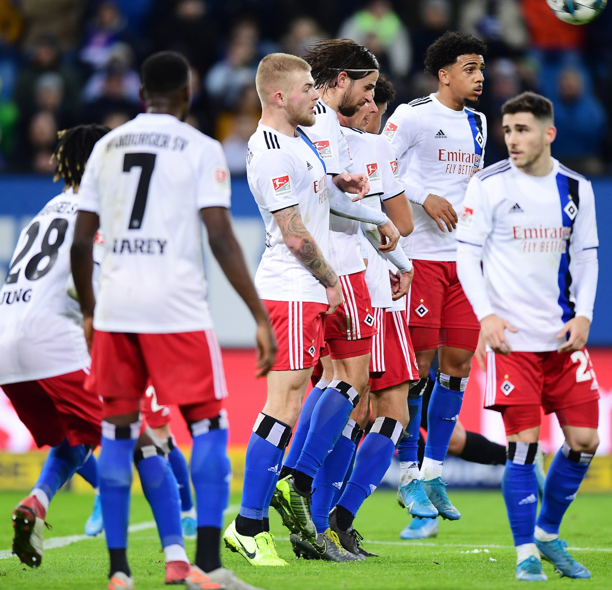 Jairo Samperio, Xavier Amaechi, Martin Harnik, Rick van Drongelen, Khaled Narey und Gideon Jung