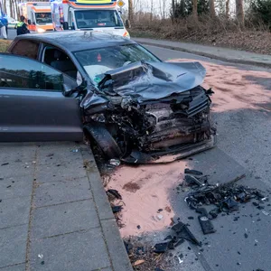 Ein PKW in Hollenstedt nach einem Unfall