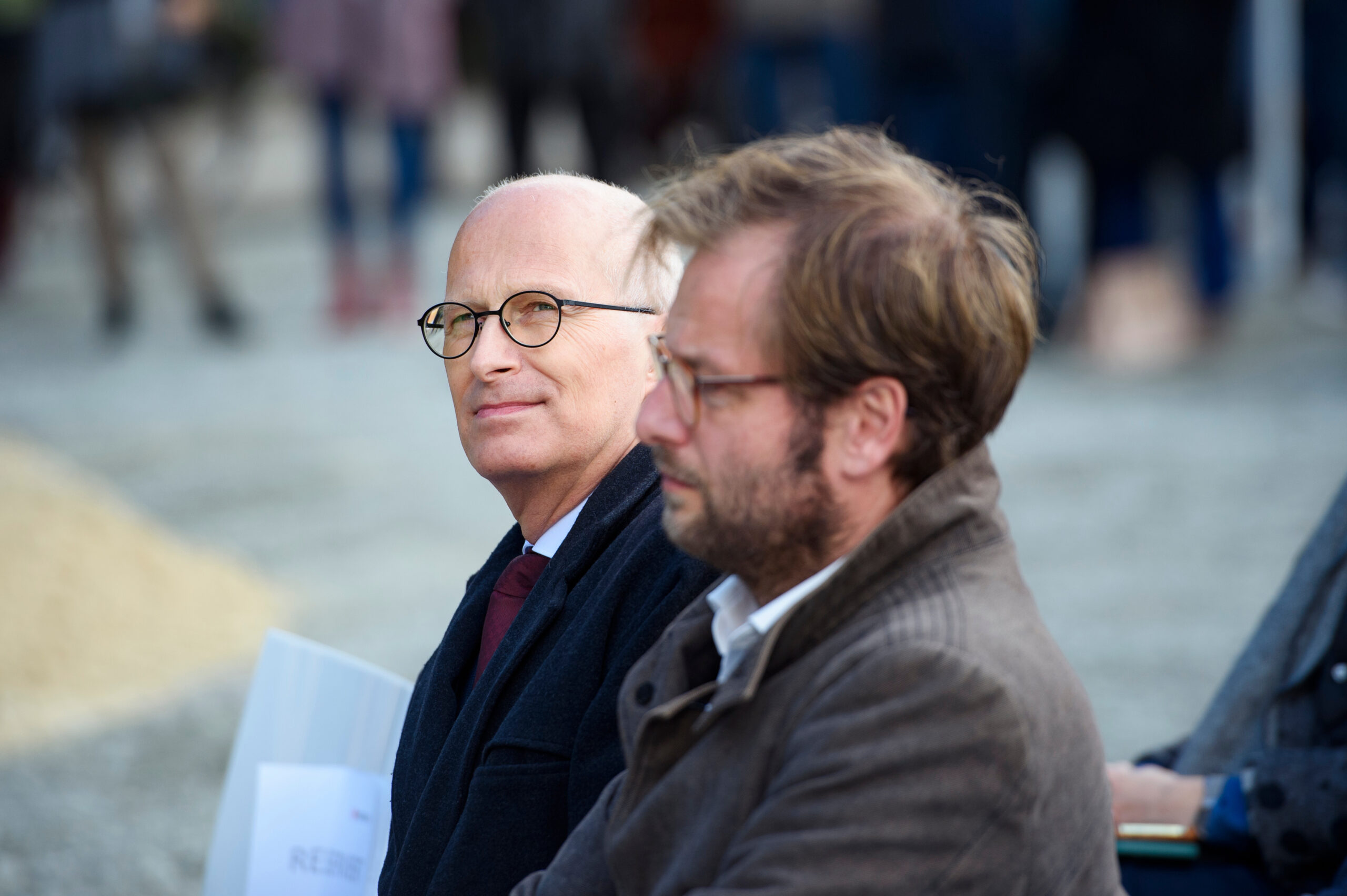 Bleibt das Verkehrsressort in der Hand der Grünen? Hier: SPD-Bürgermeister Peter Tschentscher (links) mit Grünen-Verkehrssenator Anjes Tjarks.