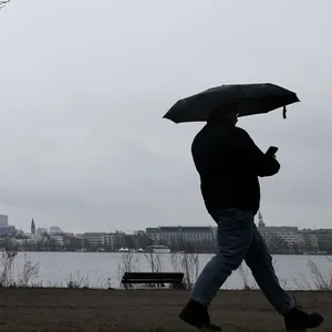 Regnerischer Frühling in Hamburg
