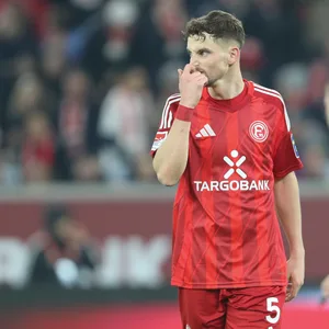 Moritz Heyer rümpft im Düsseldorf-Trikot die Nase