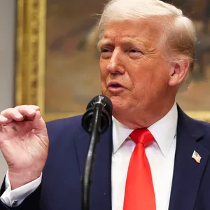 US-Präsident Donald Trump spricht im Roosevelt Room des Weißen Hauses.