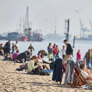 Am Elbstrand in Hamburg