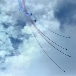 Der Moment, in dem die Flugzeuge kollidierten.