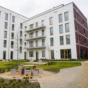 In der Neuen Mitte Stellingen wohnen viele Familien.