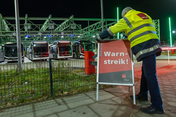 Ein Warnstreik der VHH Arbeitnehmer