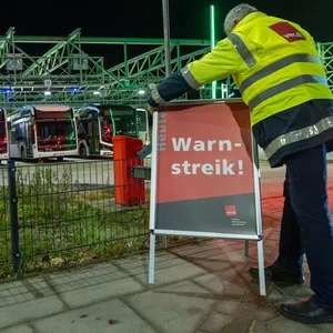 Ein Warnstreik der VHH Arbeitnehmer
