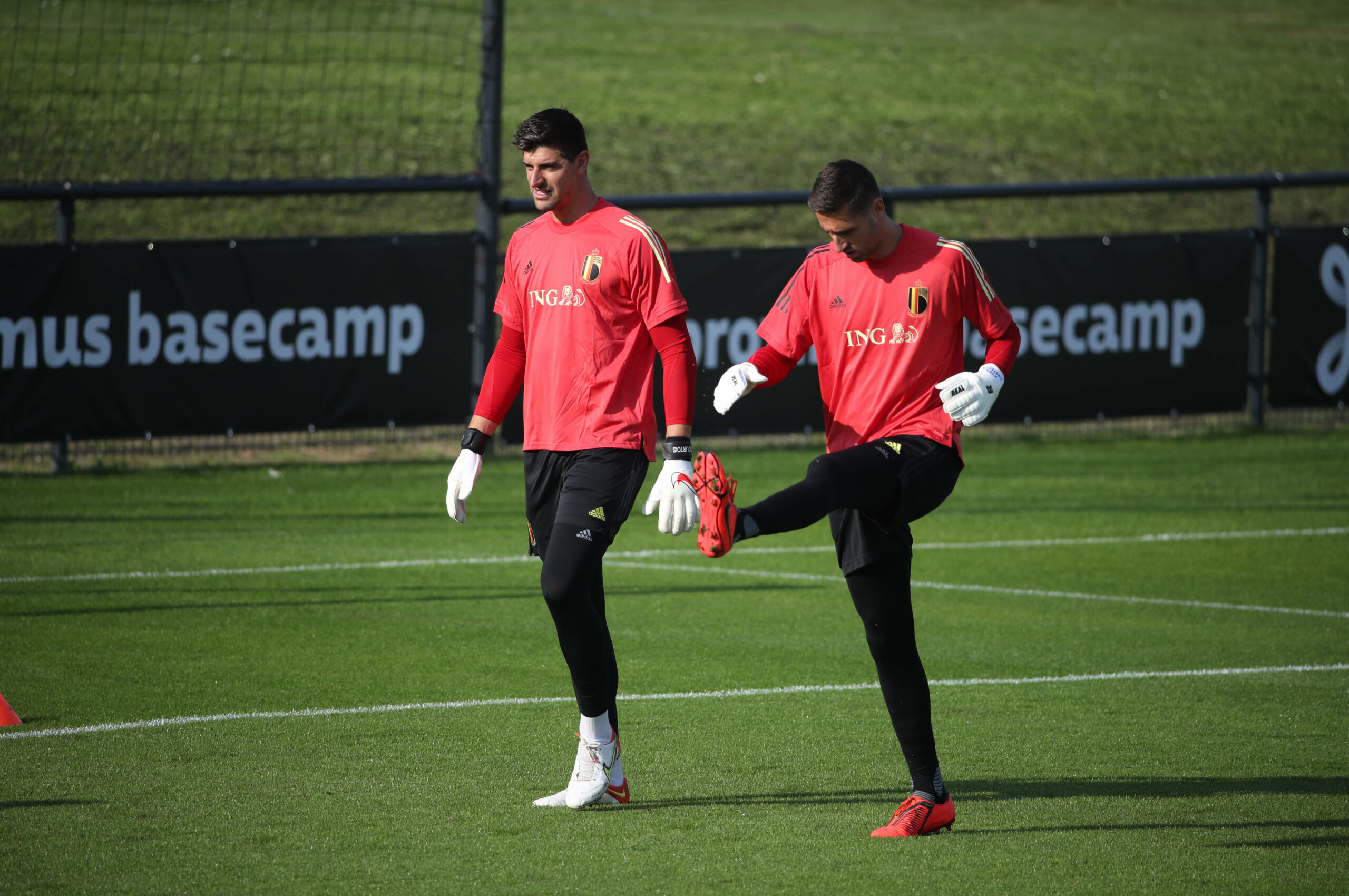 Thibaut Courtois und Koen Casteels beim Training