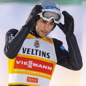 Jarl Magnus Riiber nach dem Skispringen