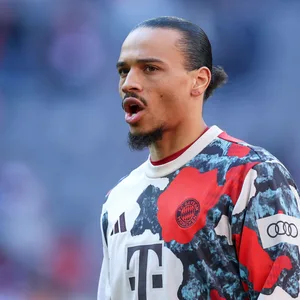 Leroy Sané beim Aufwärmen