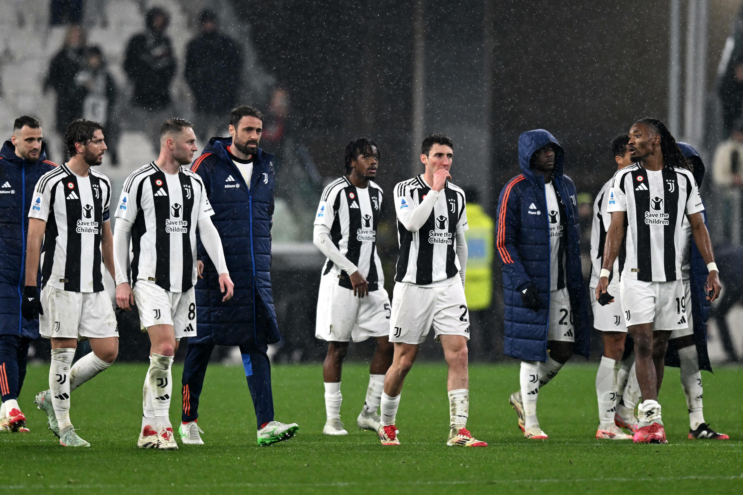 Die Mannschaft von Juventus Turin nach dem Spiel