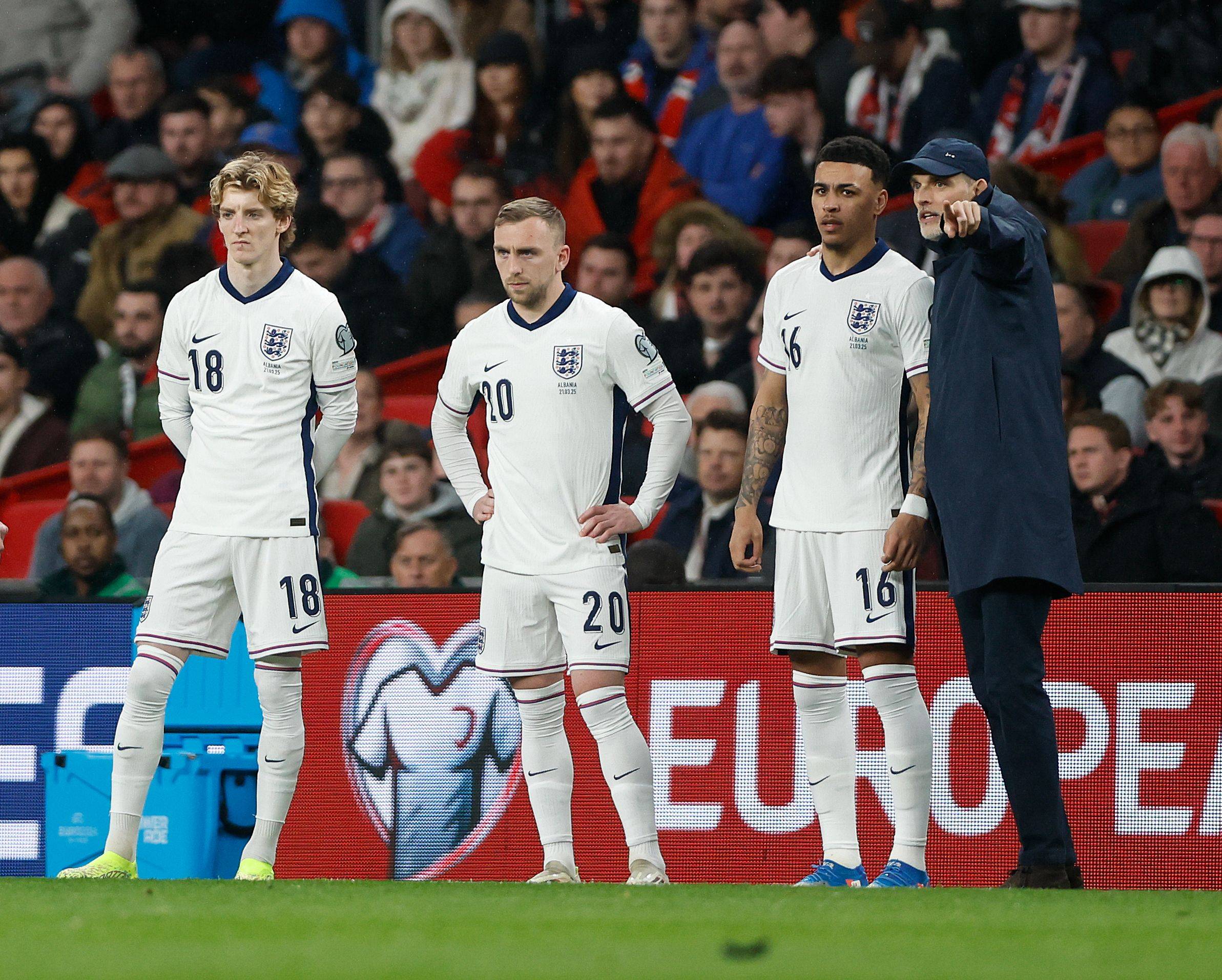 Trainer Thomas Tuchel beim 2:0 der Engländer gegen Albanien