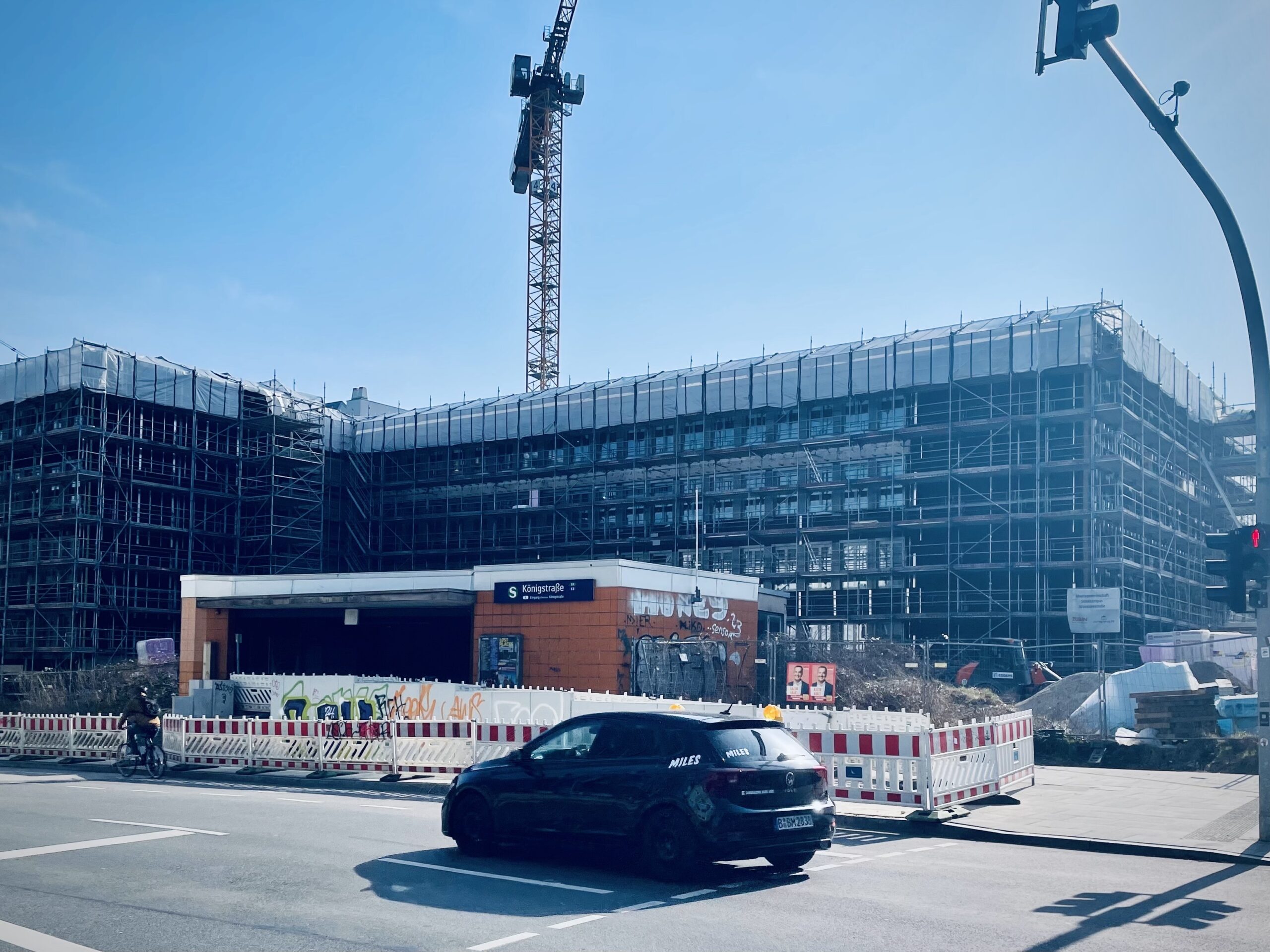 Der Neubau des Schulcampus Struenseestraße schreitet voran.