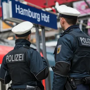Eine Streife der Bundespolizei am Hauptbahnhof in Hamburg (Symbolbild).