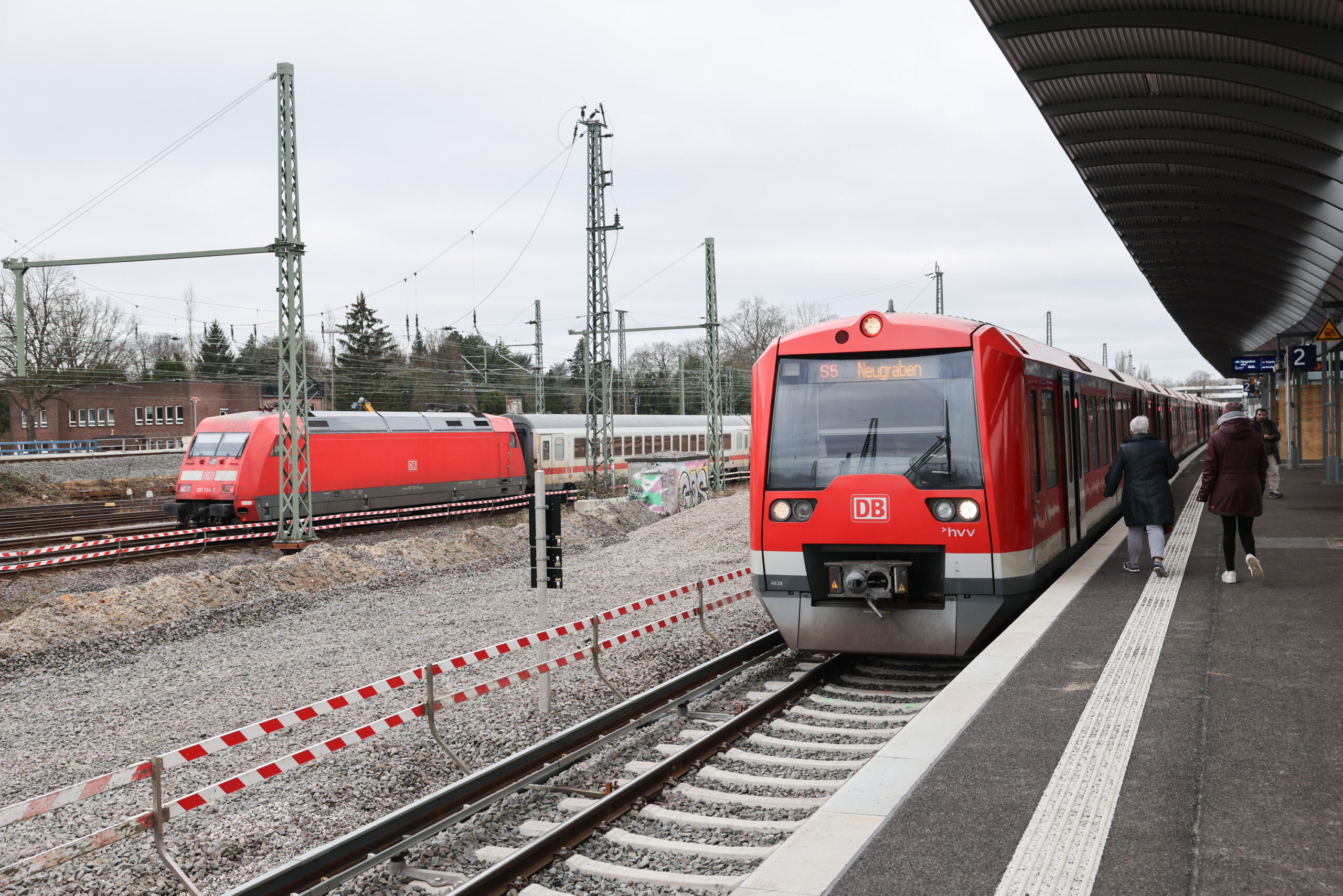 Bauarbeiten an der S-Bahnstation Diebsteich