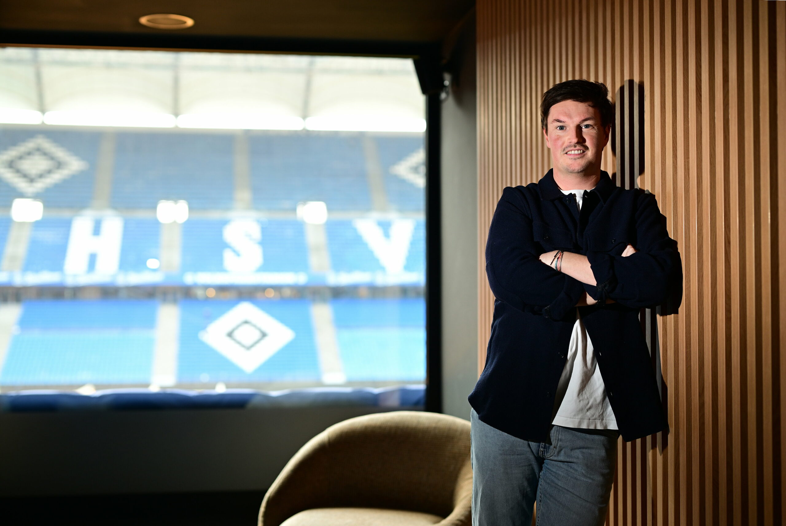 Merlin Polzin in einer HSV-Loge