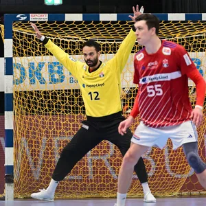Handball HSV Spieler während eines Spiels