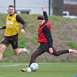 Hauke Wahl und Philipp Treu im Trainings-Duell