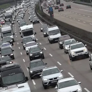 Stau auf der A7 bei Hannover