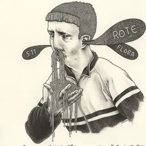 Ein Poster kündigt ein Konzert in der Roten Flora an.