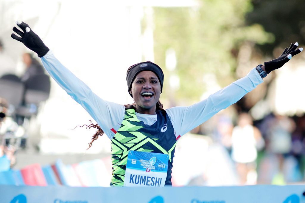 So jubelte Sichala Kumeshi im Januar über den Sieg in Houston.