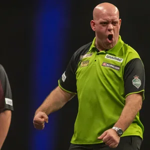 Michael van Gerwen jubelt