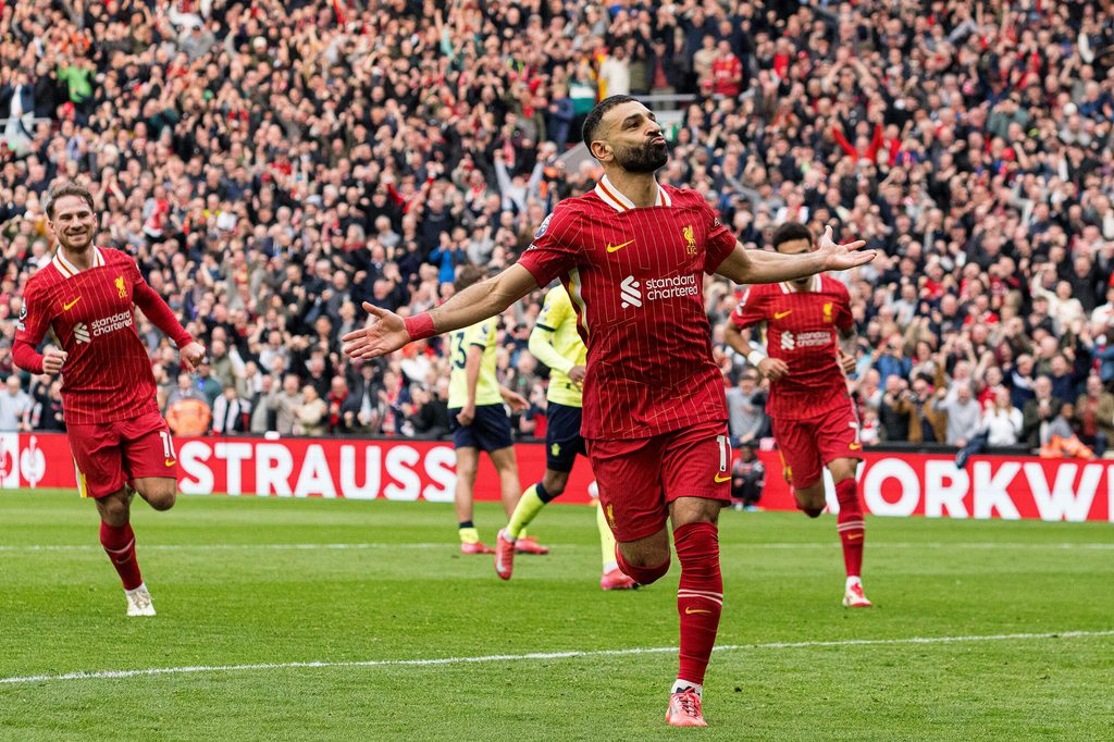 Mohamed Salah jubelt nach seinem Tor