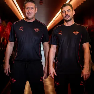 Zsolt Löw und Peter Krawietz im RB-Tunnel