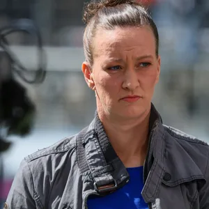 Almuth Schult als Expertin im Stadion