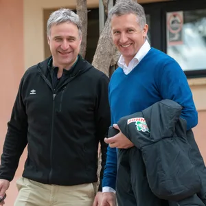 Frank Baumann mit Marco Bode
