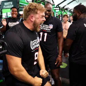 Leander Wiegand bei den NFL-Tests