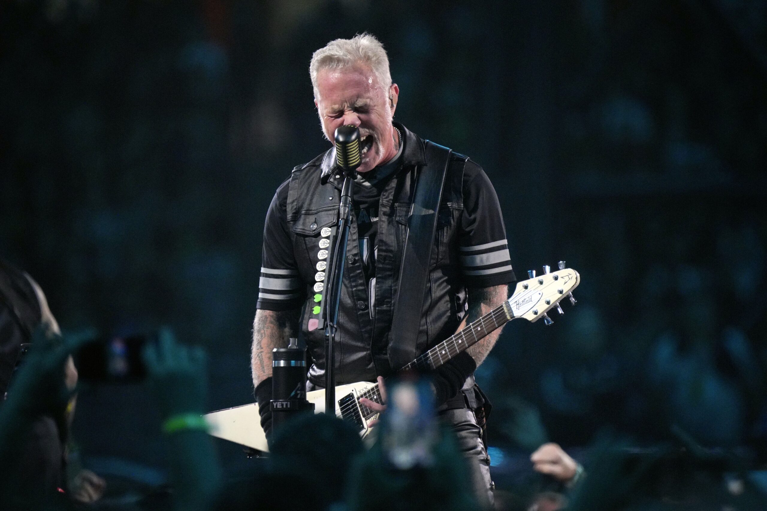 James Hetfield von Metallica 2024 in Chicago.