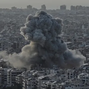 Israelischer Luftangriff auf Dahija, einen südlichen Vorort von Beirut im Libanon.
