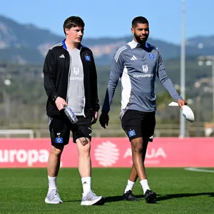 HSV-Trainer Merlin Polzin mit Co-Trainer Richard Krohn auf Mallorca