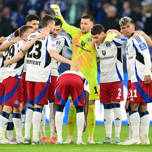 HSV-Teamkreis vor einem Spiel