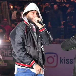 Samra (Hussein Akkouche, l.) und Capital Bra (Vladislav Balovatsky ) beim Kiss Cup 2019 (Archivbild).