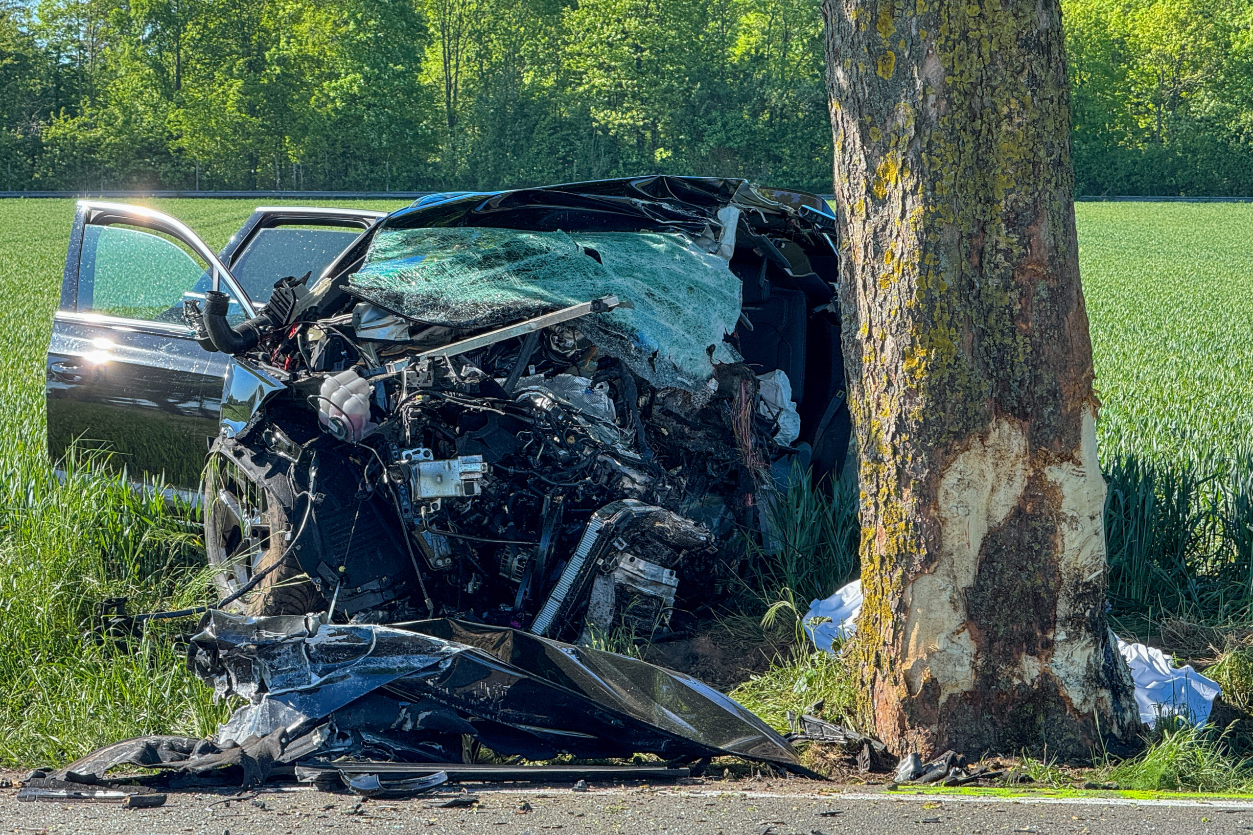 Schwerer Unfall in Maschen – Autofahrer rast gegen Baum und stirbt