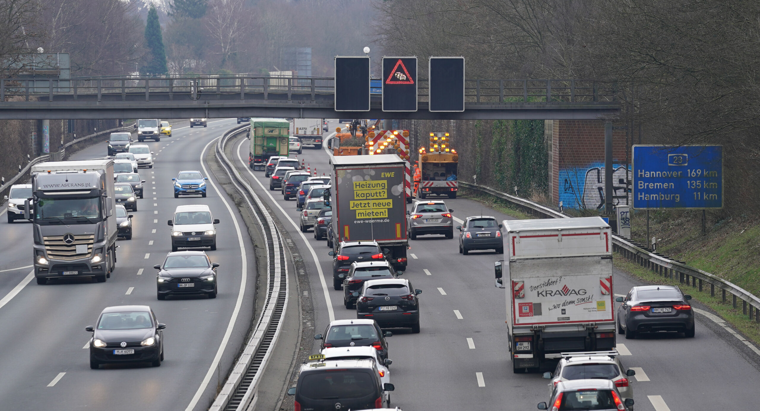 Stau auf der A23 (Archivbild)