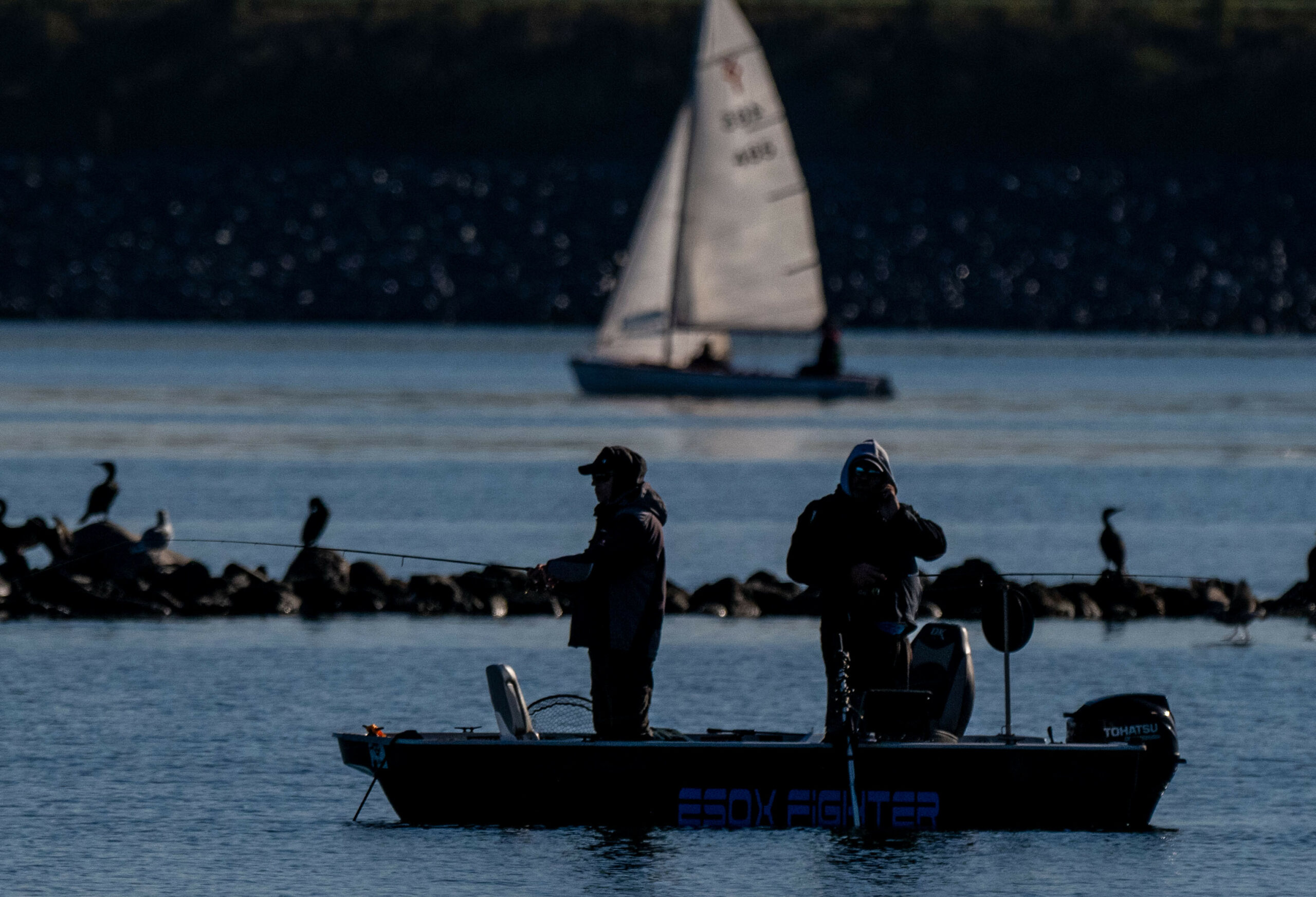 Angler vor der Insel Rügen