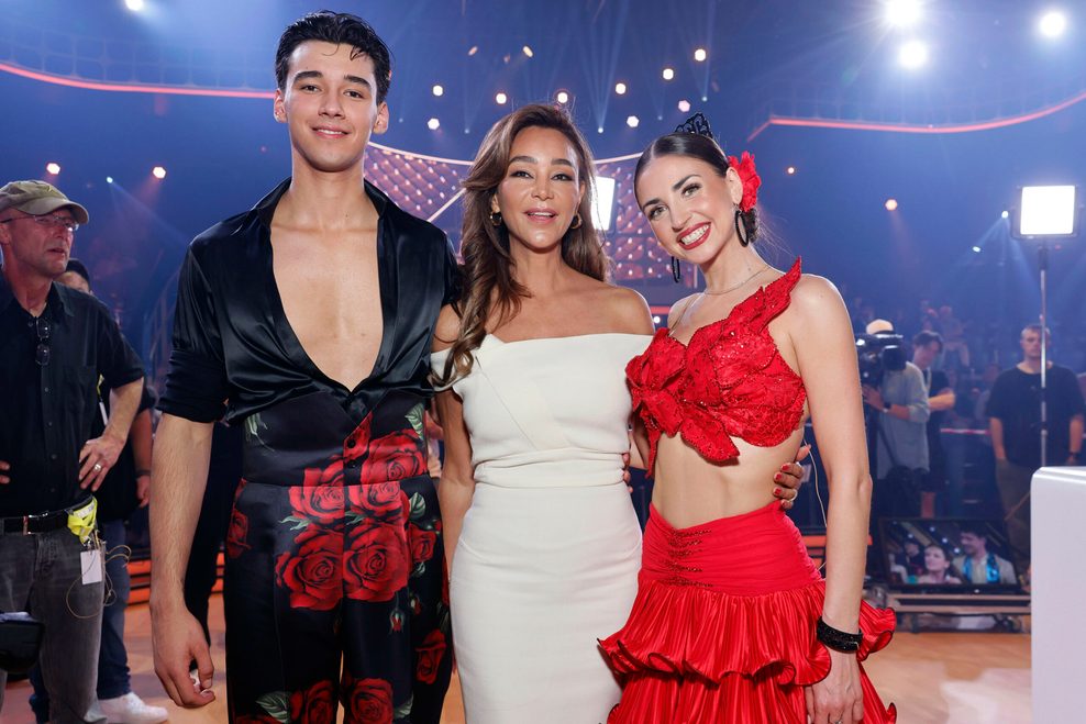 Golfprofi Diego Pooth, seine Mutter Moderatorin Verona Pooth und Tänzerin Ekaterina Leonova