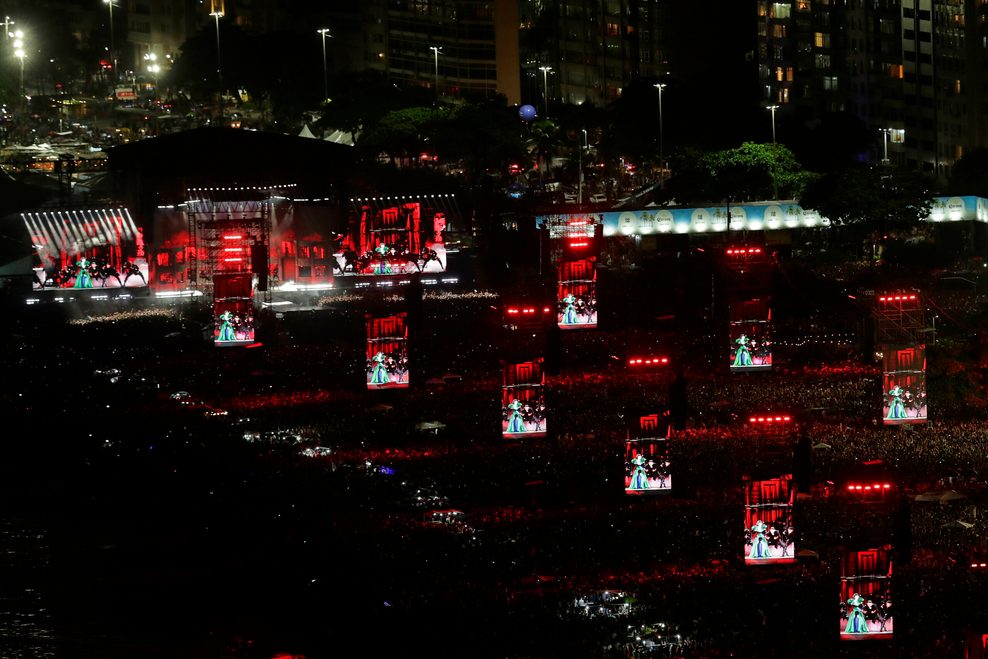 Rund 2,1 Millionen Menschen kamen zum kostenlosen Konzert von Lady Gaga.