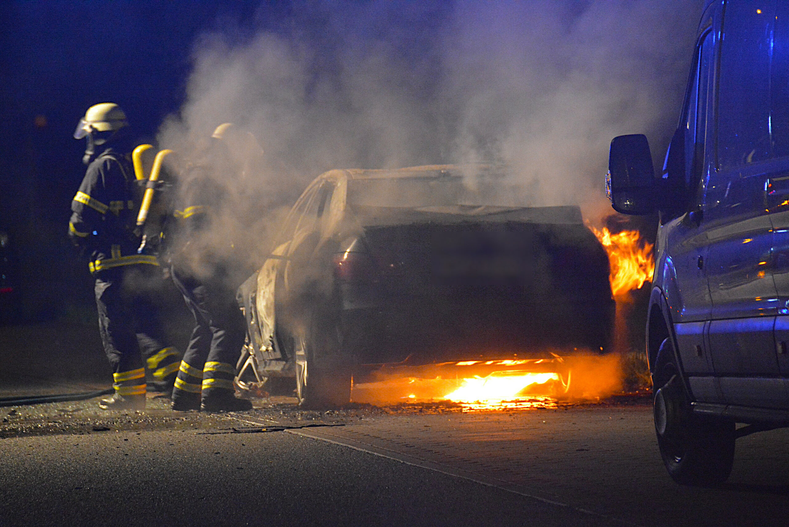 Flammen schlugen aus dem AMG.