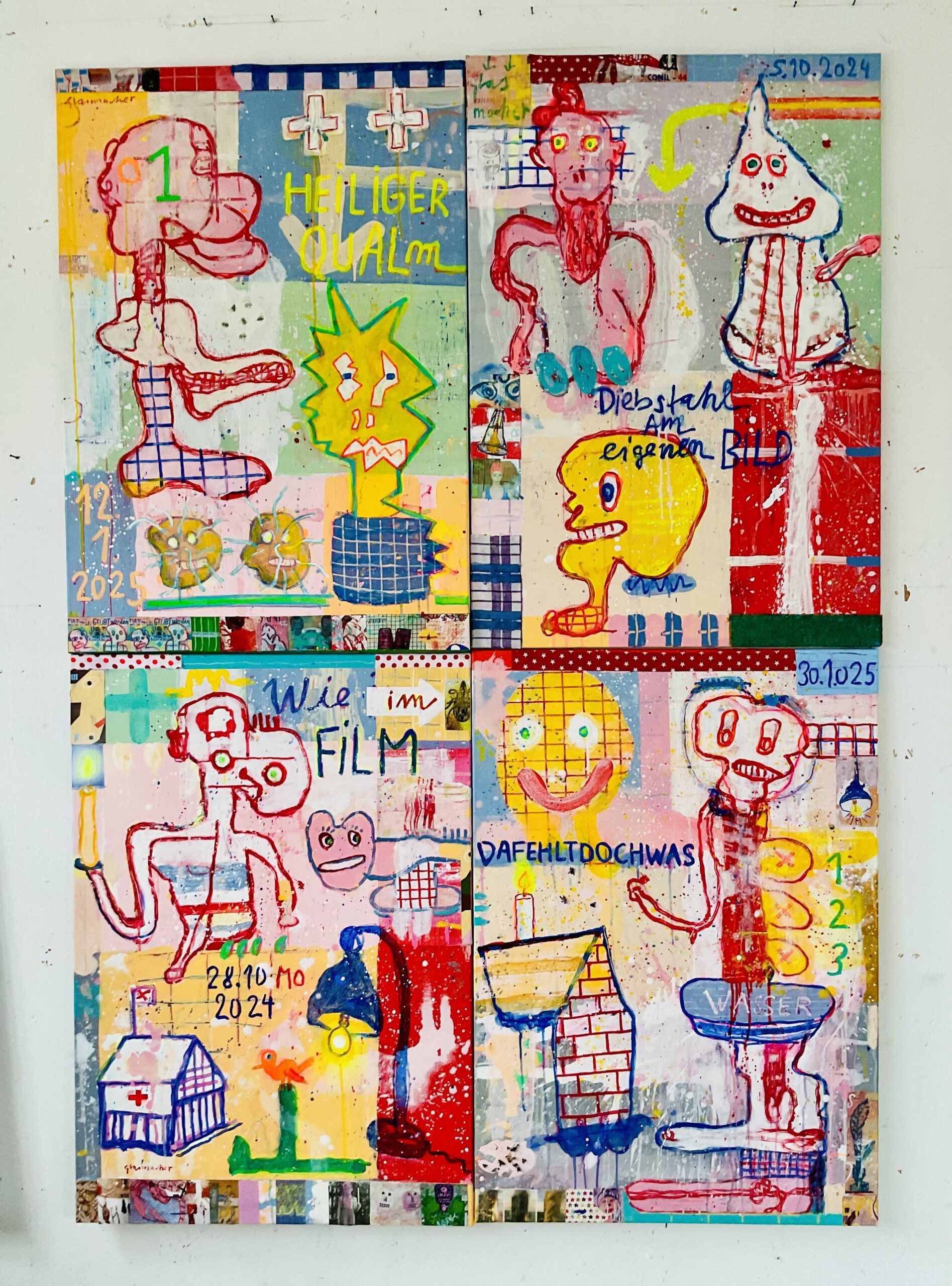 Ein Bild von Glasmacher mit bunten abstrakten Figuren