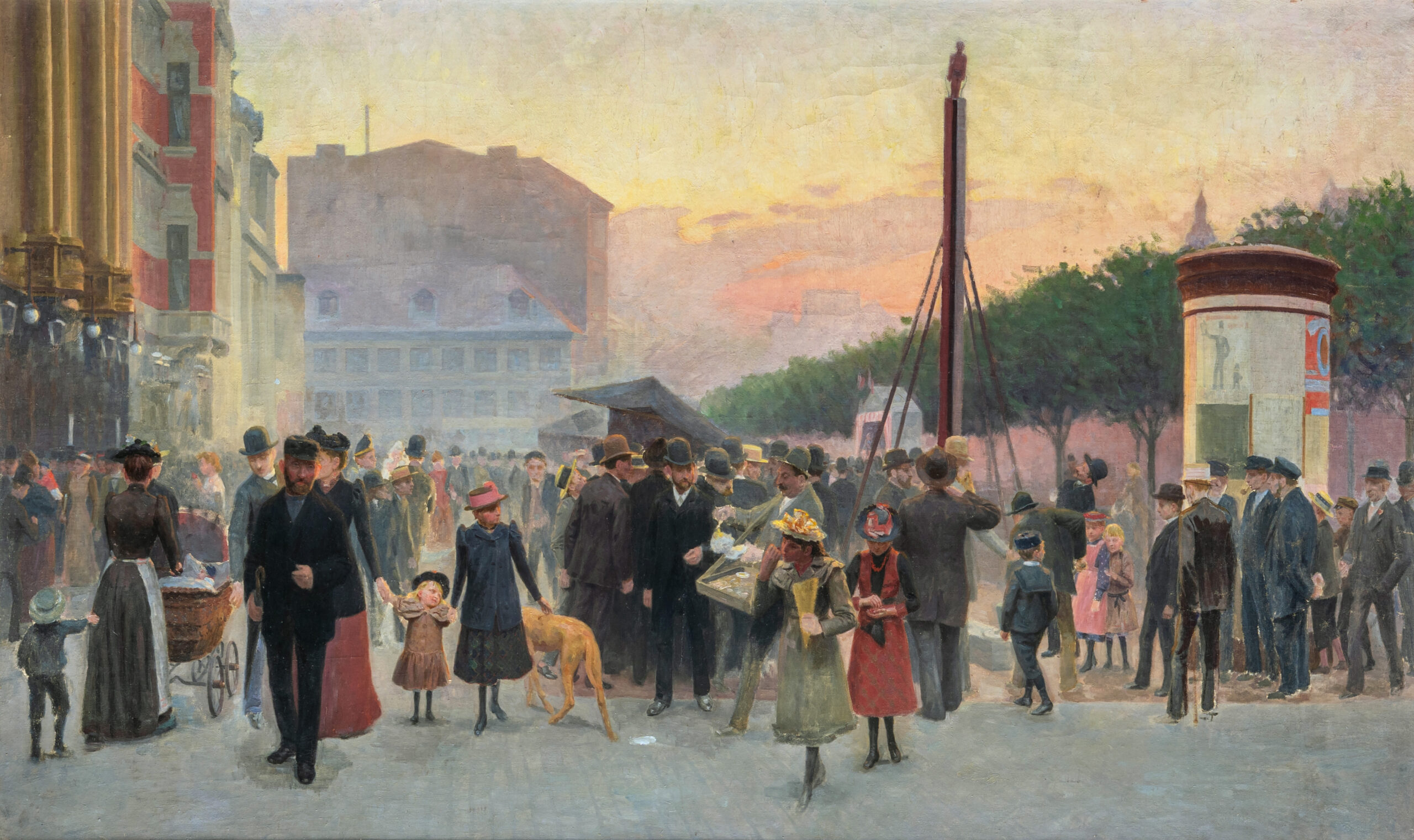 Das Bild „Sommerabend auf dem Spielbudenplatz“
