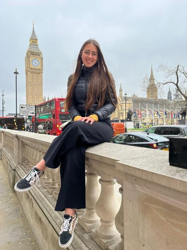 Sylterin Carlotta Gysbers vor ihrem Unfall in London.